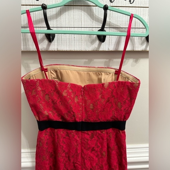 BCBGMaxAzria Alexandra Women’s Rio Red Strapless Lace Dress size 8 NWOT - Picture 14 of 15
